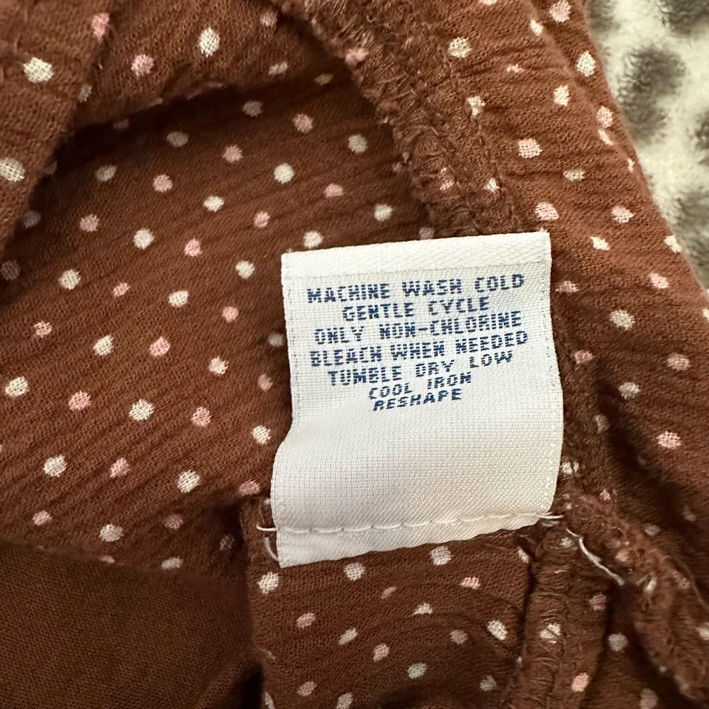 Old Navy Polka Dot Skirt in Brown Pink Size 6-12 months